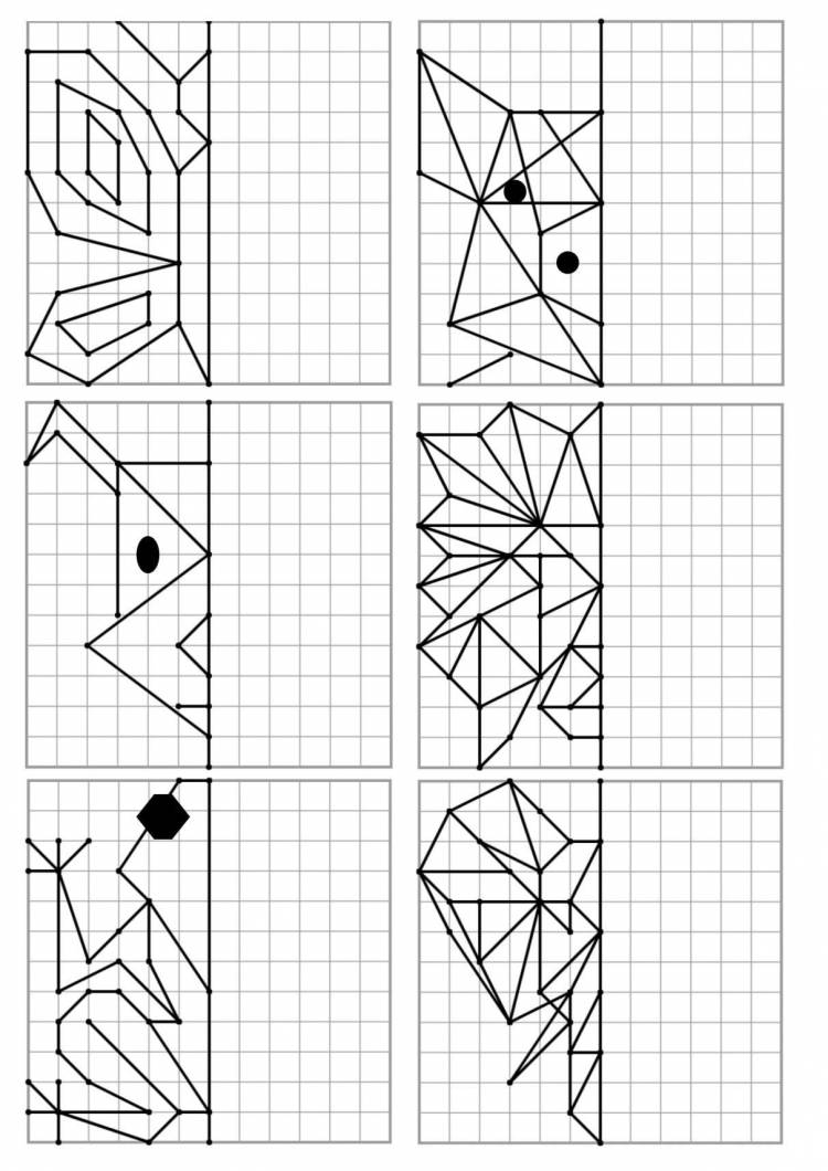 Симметричные фигуры рисунки по математике