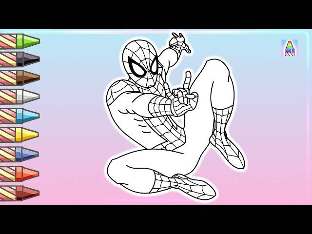 Как нарисовать ЧЕЛОВЕКА ПАУКА из мультика Spider Man