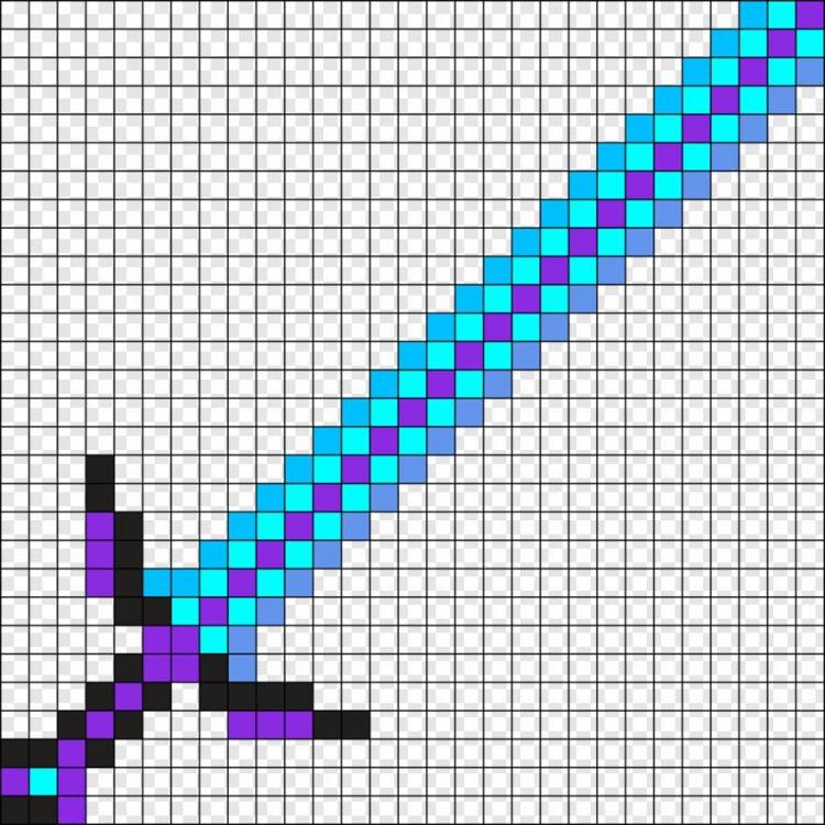 Пиксель арт алмазный меч 