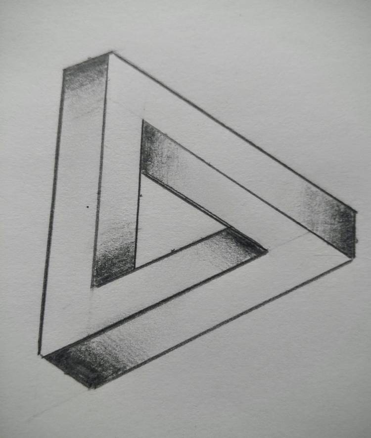 Рисунок карандашом иллюзия легкие