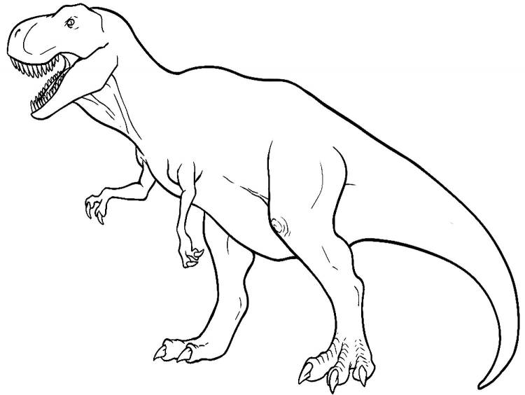 Тиранозавр раскраска для детей