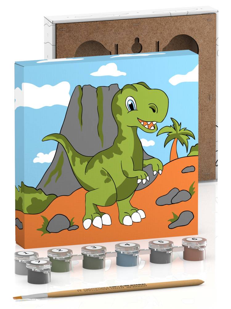 Картина по номерам для детей Тиранозавр рекс