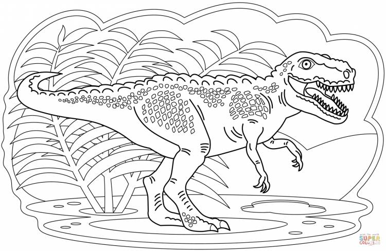 Раскраска Тиранозавр