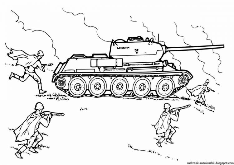 Раскраски Великая отечественная война для детей 