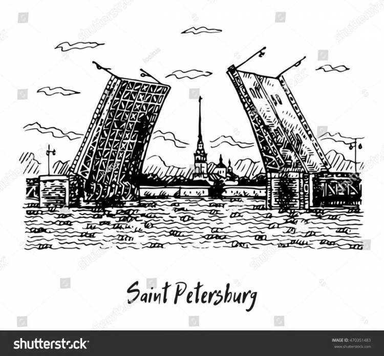 Раскраски Мосты Санкт Петербурга