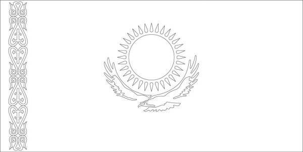 Флаг казахстана рисунок карандашом 