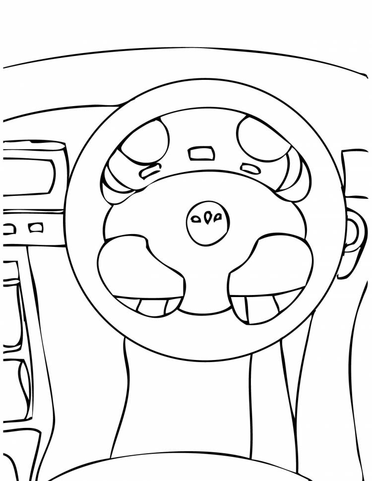 Рисунок руль для детей