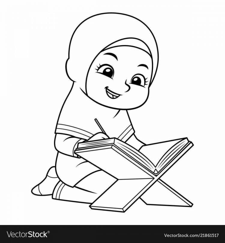 Раскраски Мусульманские для девочек 