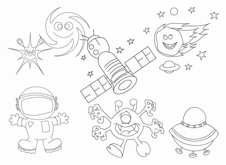 космос развивающие раскраски для детей раскраски космос