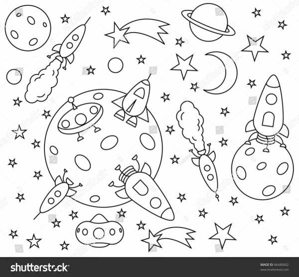 Картинки космос для детей раскраски звезды 