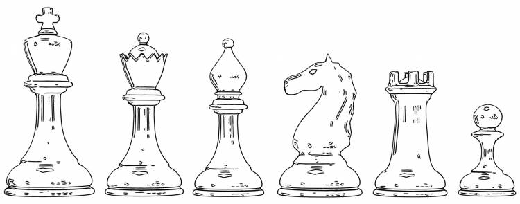 Шахматные фигуры раскраска для детей