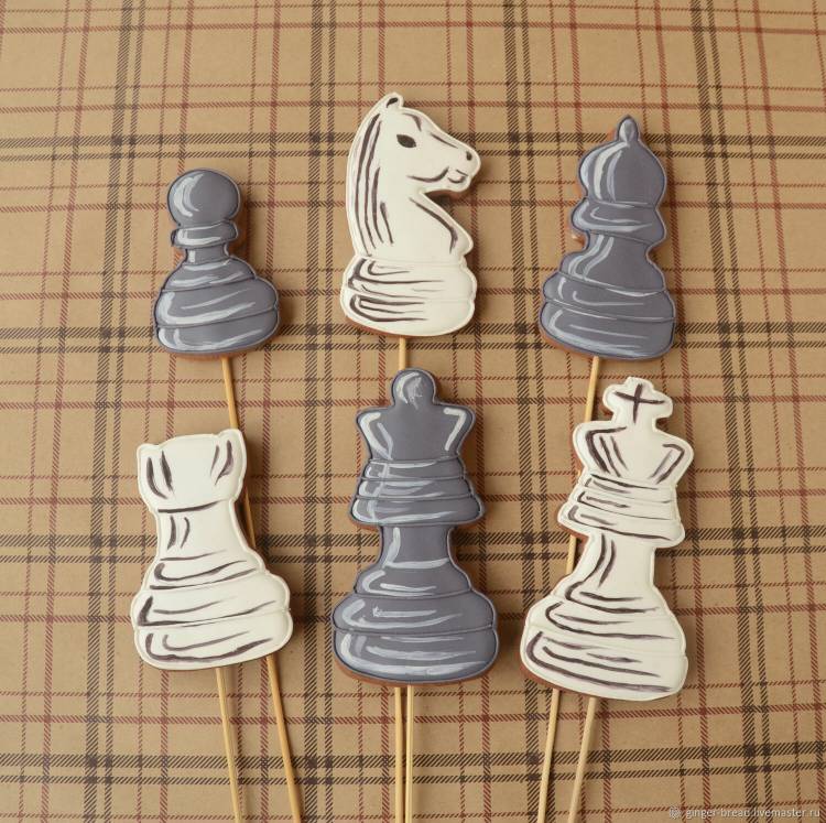 Имбирные пряники Шахматы для детей