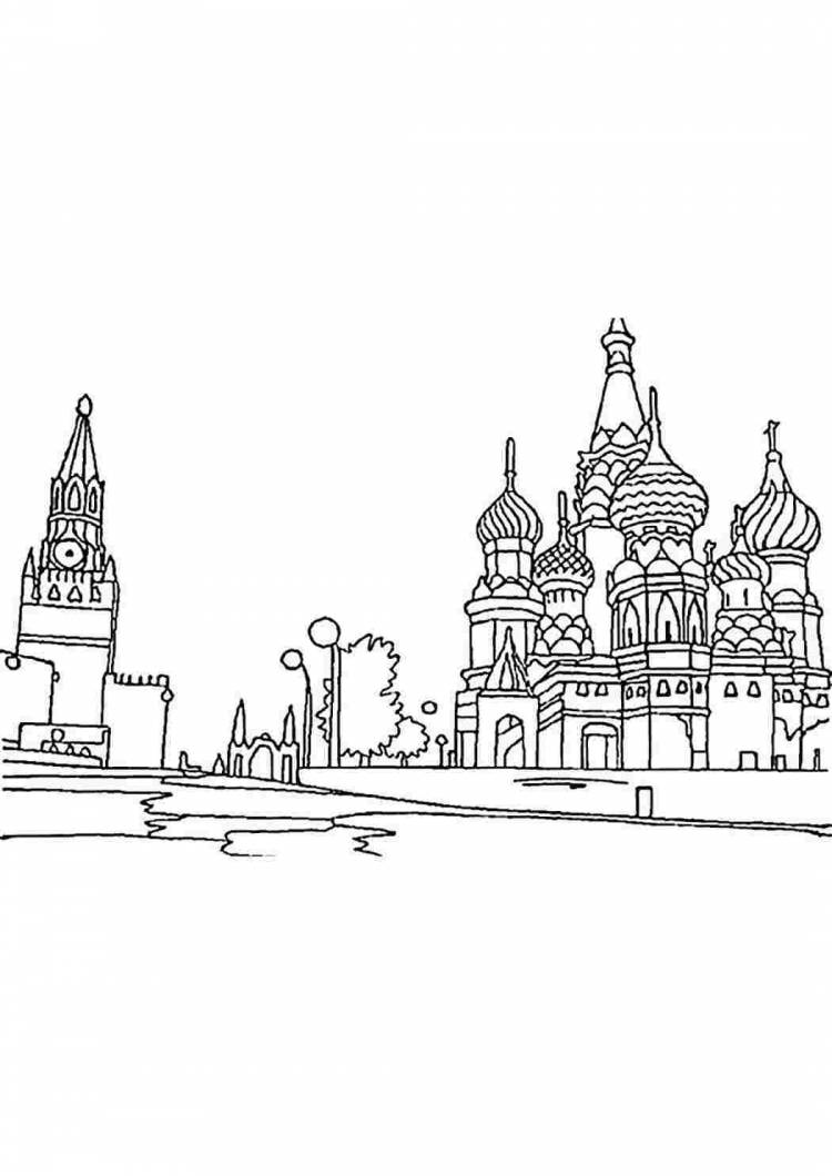 Раскраски на тему москва столица россии 