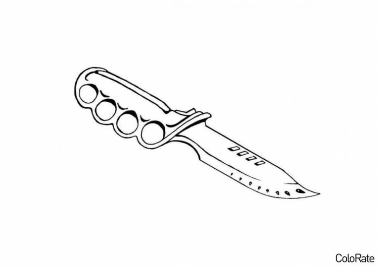 Раскраска Стильный нож из Стандофф распечатать