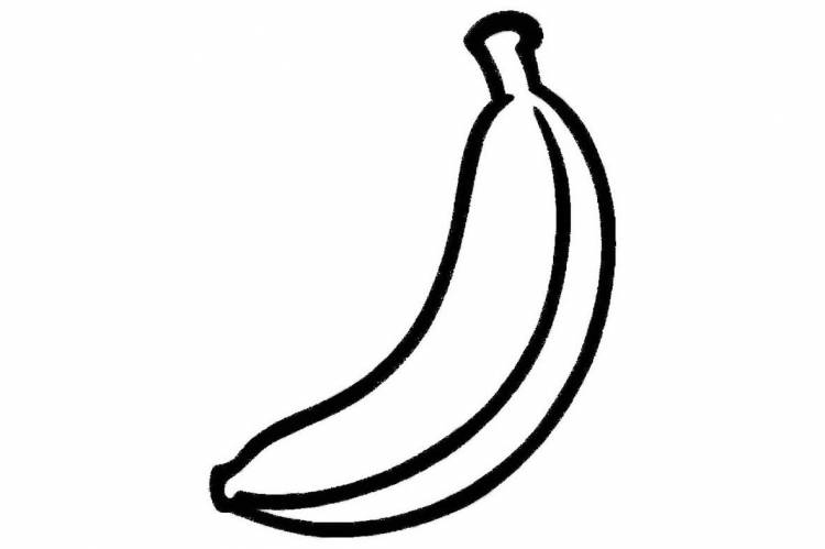 Раскраска Банан Распечатать бесплатно