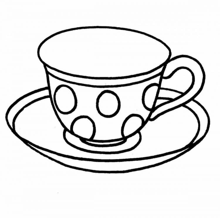 Раскраски Чашка чайная для детей 