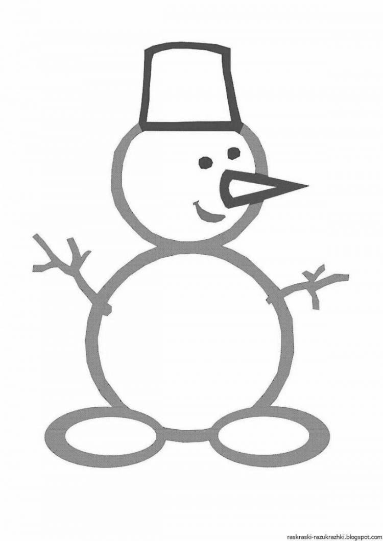 Раскраски Снеговик для детей