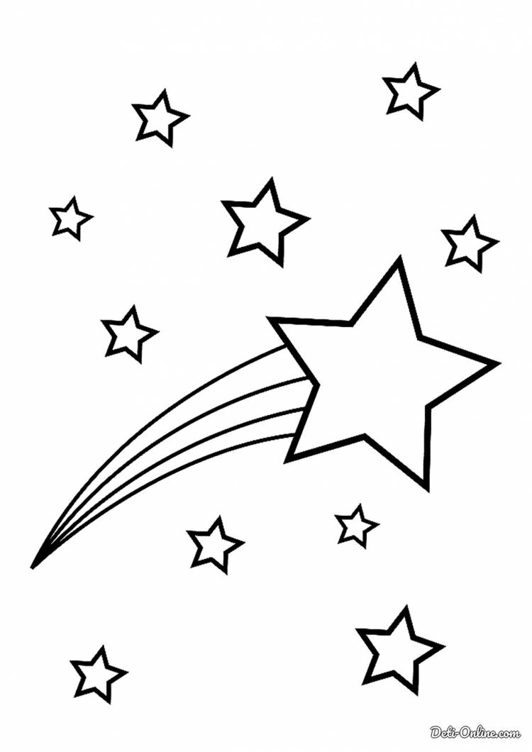 Раскраска Звезда комета распечатать или скачать