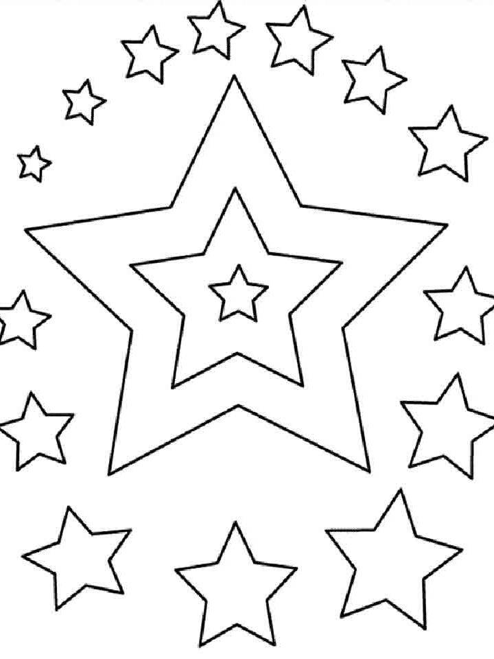 Раскраски Звезда распечатать бесплатно в формате А