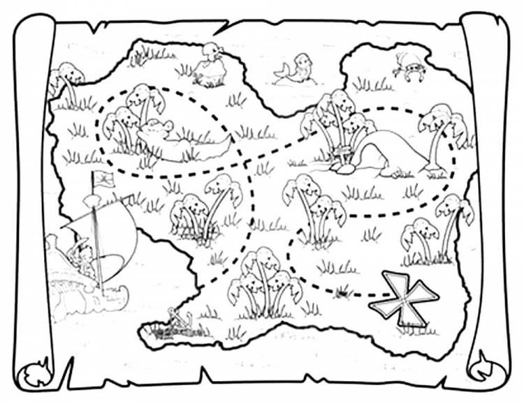 Раскраска Карта