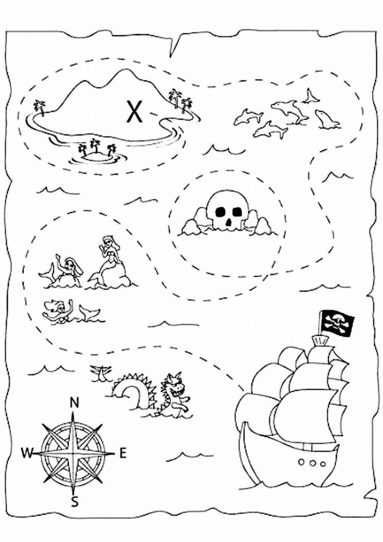 Рисунки карта пиратов 