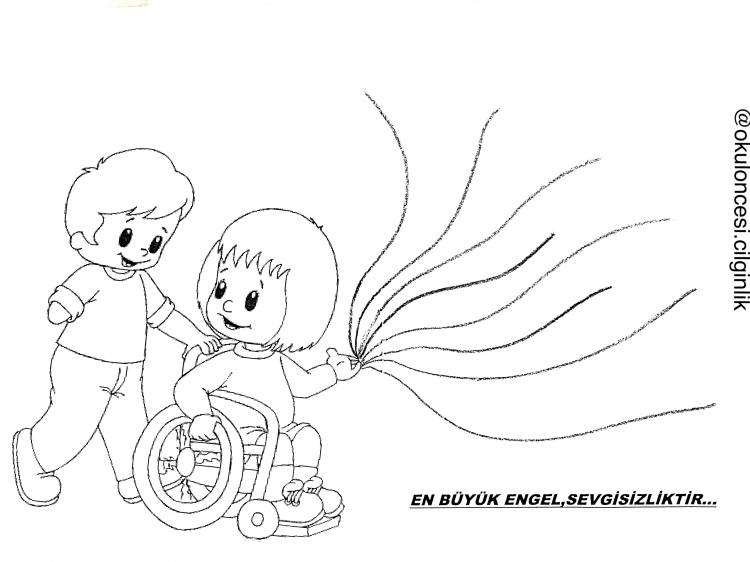 Раскраска дети инвалиды
