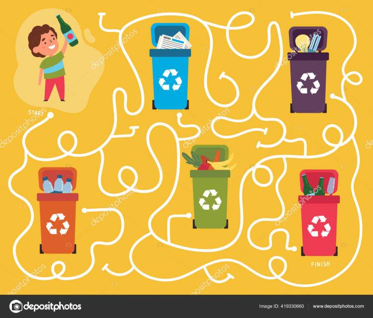 стоковых иллюстраций по запросу Сортировка мусора дети
