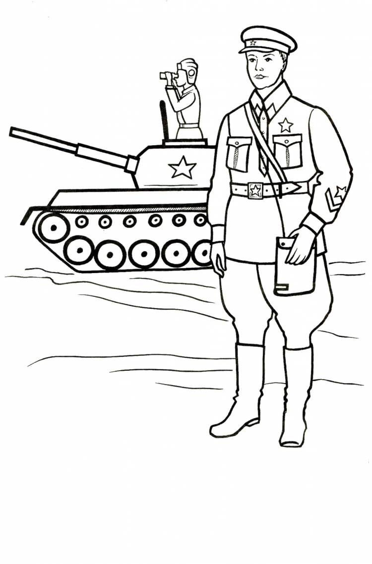 Раскраски Раскраска Солдаты танк военные раскраски, скачать распечатать раскраски