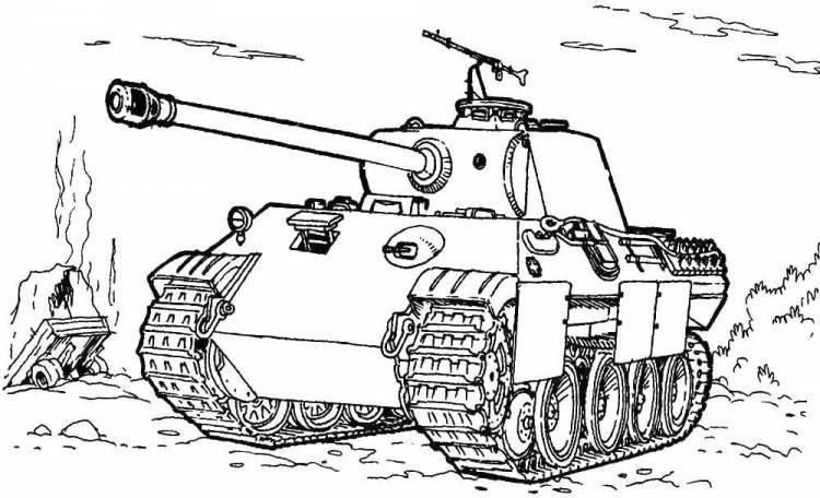 Раскраски Раскраска Танк на войне танки, скачать распечатать раскраски