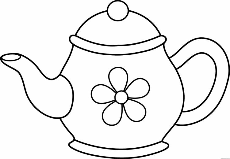 Чайник раскраска для детей