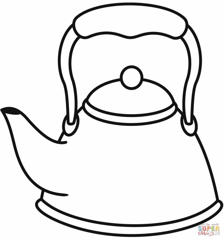 Раскраска Заварочный чайник