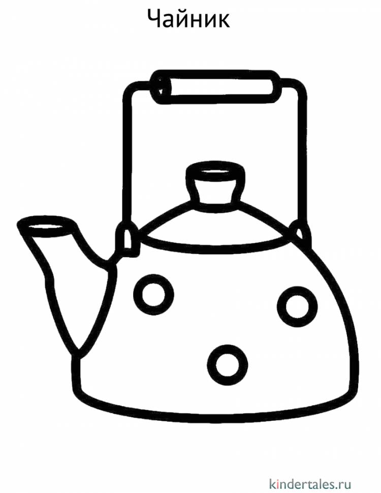 Чайник» раскраска для детей