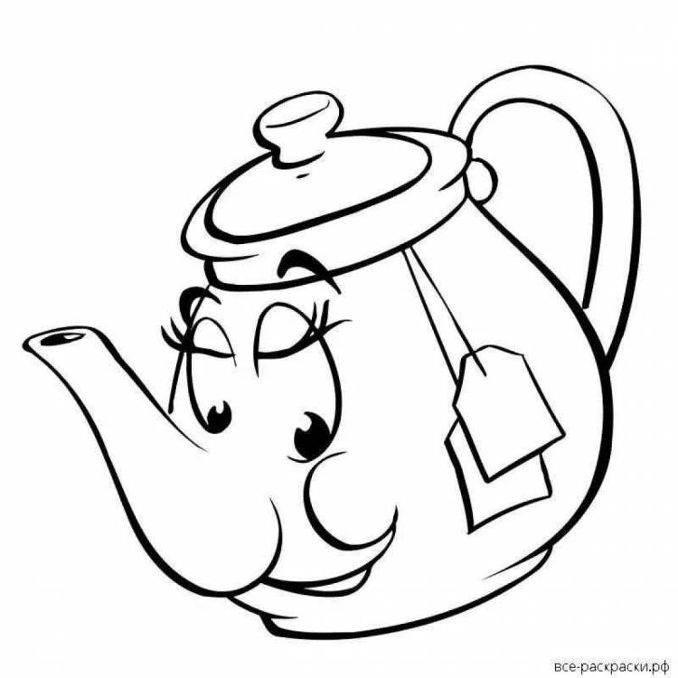Заварочный чайник рисунок