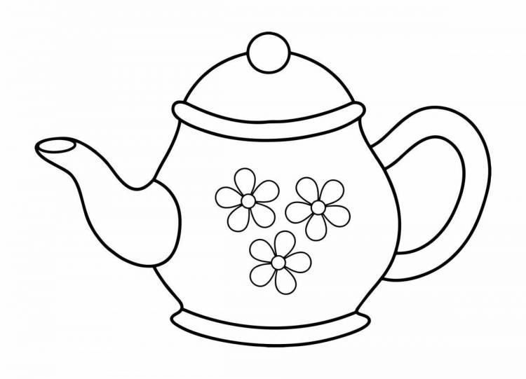 Раскраски Чайник заварочный для детей 
