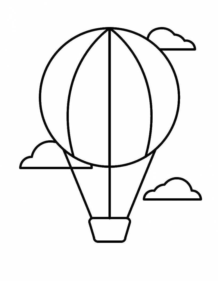 Раскраски Раскраска Воздушный шар Раскраски для малышей, скачать распечатать раскраски