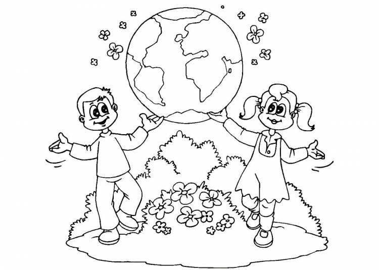 Раскраски День защиты детей распечатать или скачать бесплатно в формате PDF