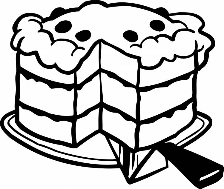 Пореж торт торт тарелка Цветы раскраски для детей