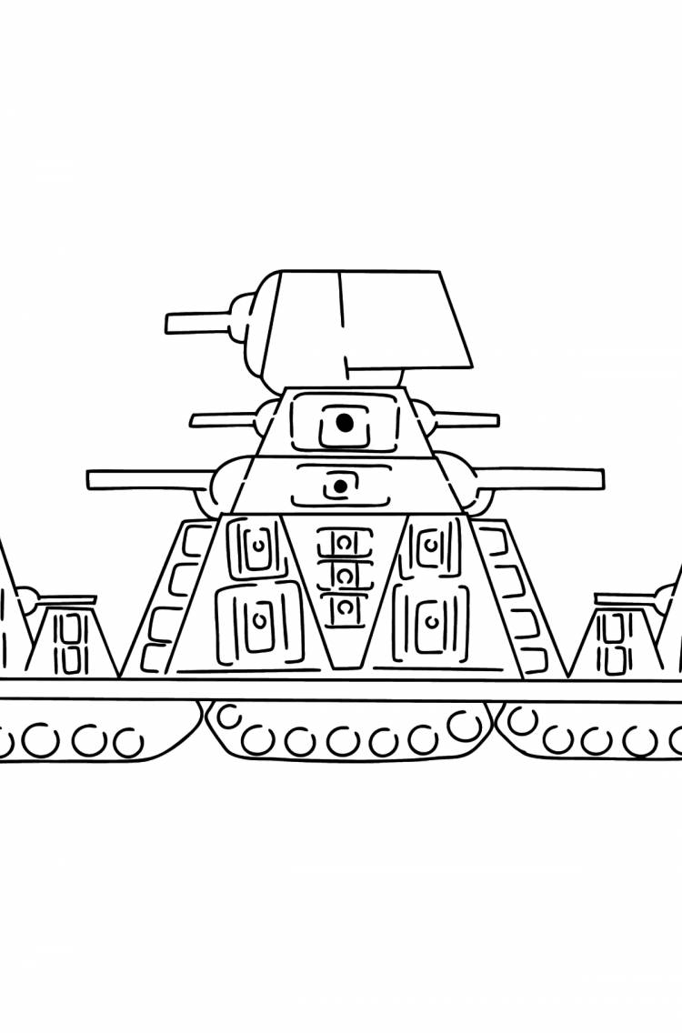 Раскраска Танк КВ