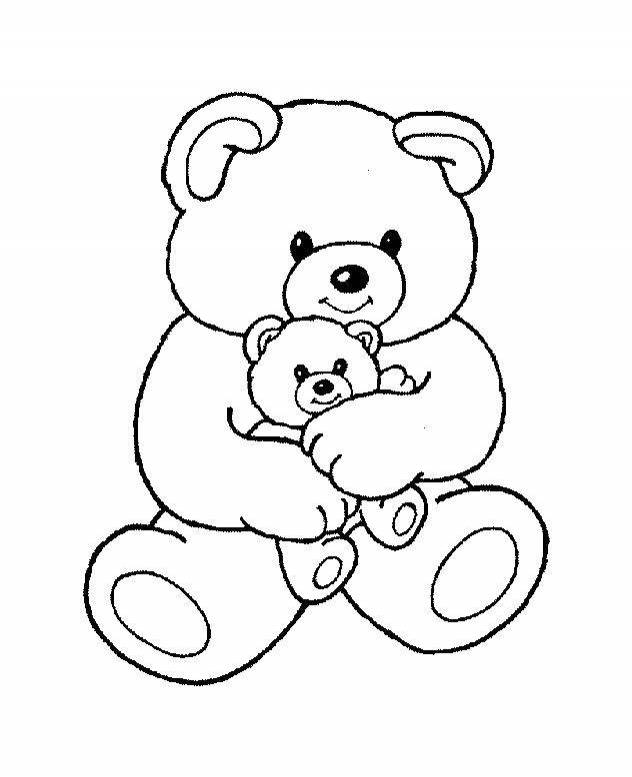 Раскраски Раскраска Мишка с медвежонком игрушки, Раскраски скачать и распечатать бесплатно
