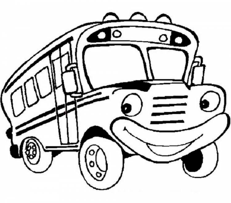 Автобус раскраска для детей, распечатать картинки с автобусами