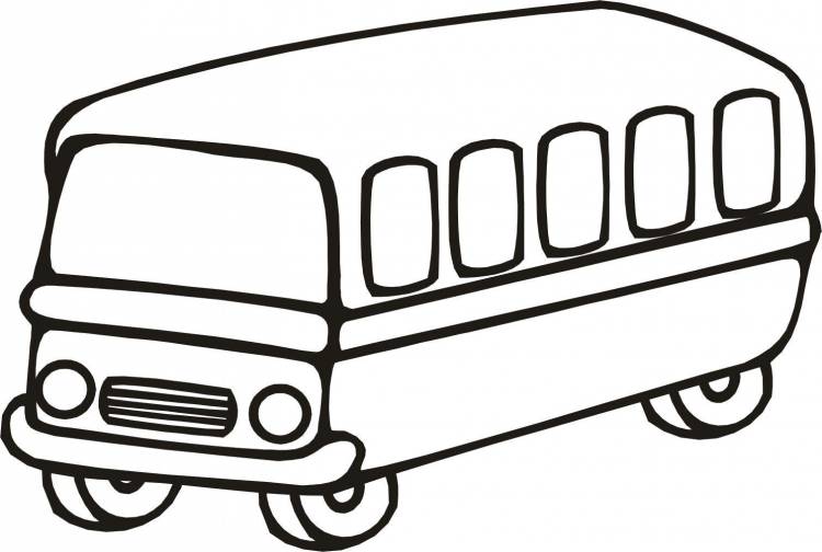 Раскраски автобус, Раскраска Раскраска автобус для малышей