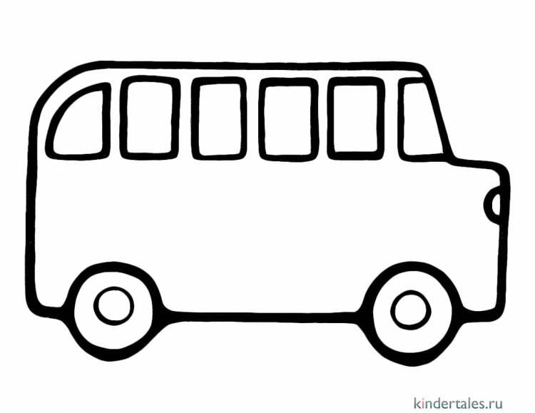 Большой автобус» раскраска для детей