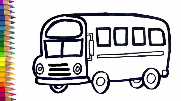 Как нарисовать школьный автобус