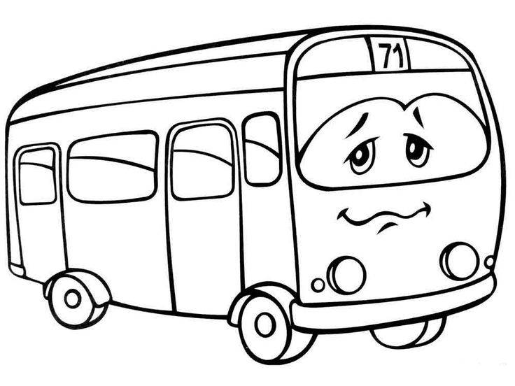 Dibujo para colorear de un bus escolar 