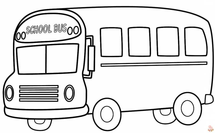 Веселые и креативные раскраски автобус для детей