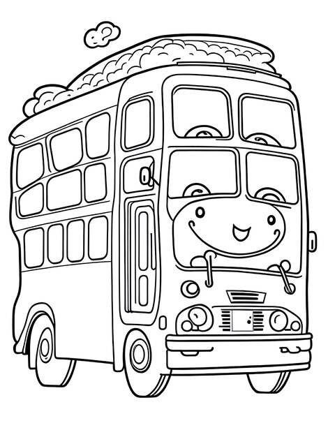 Раскраска автобуса для детей