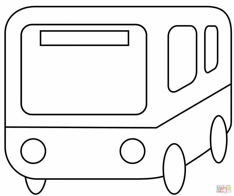 Раскраска автобус эмодзи