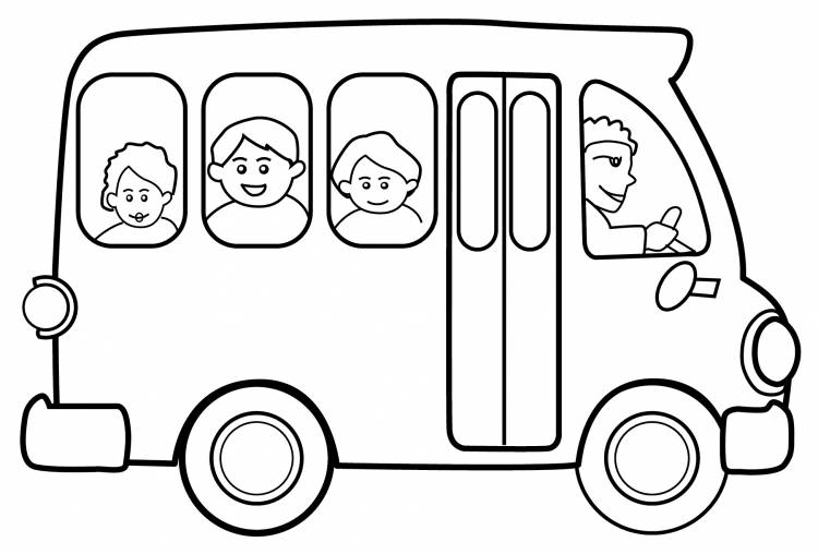 Раскраски Автобус для детей