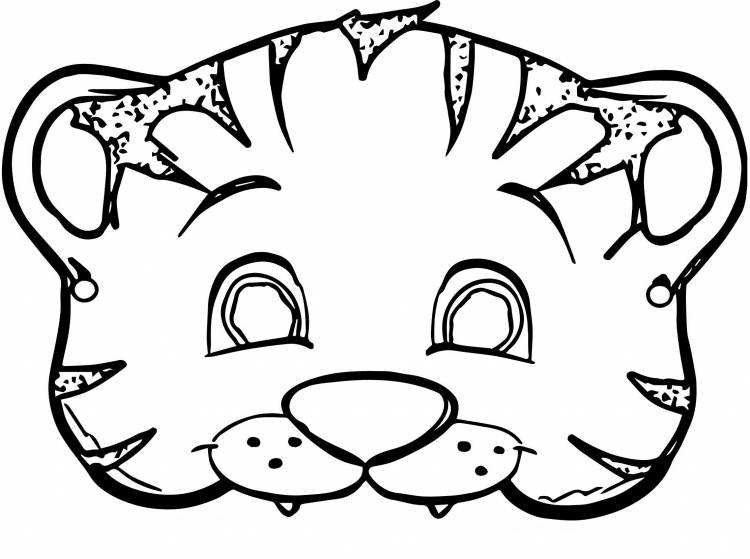 Раскраска маска тигра