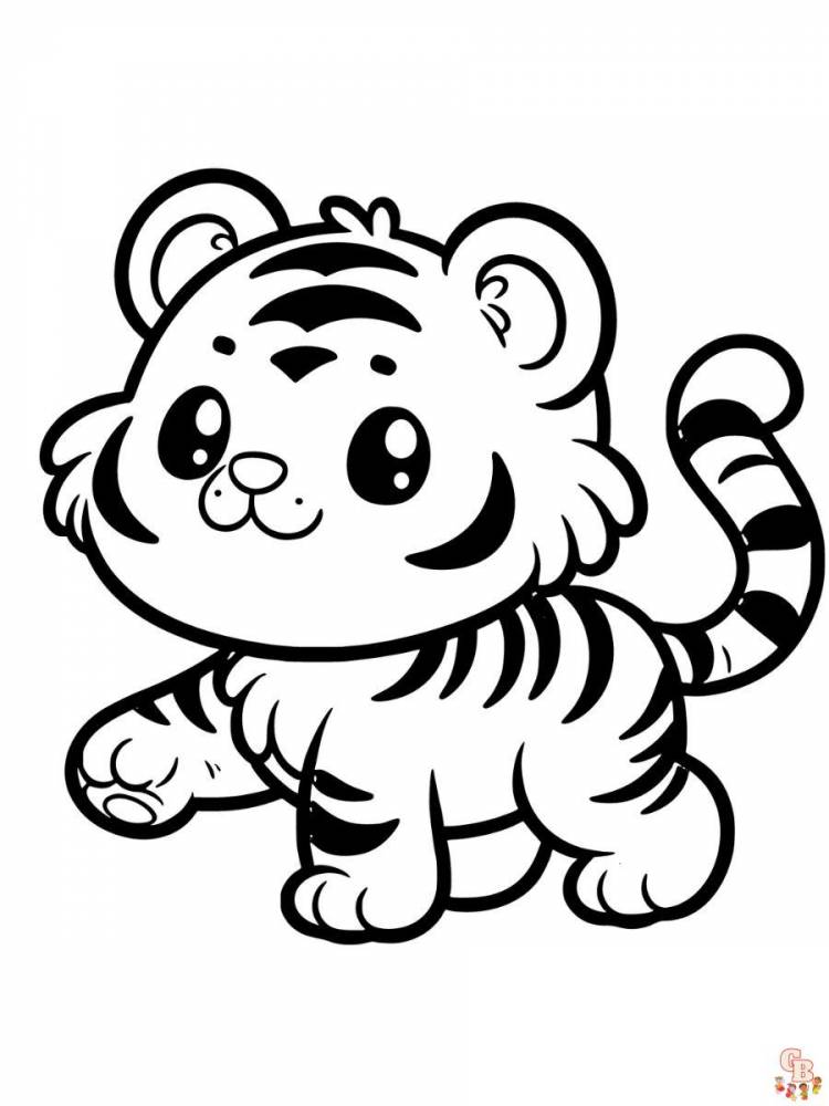 Раскраски Тигр